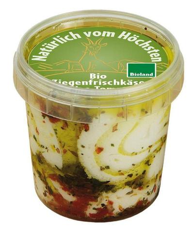 Produktfoto zu Ziegen Frischkäse Olive Tomate