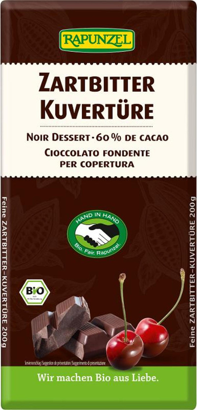 Produktfoto zu NEU: Kuvertüre Zartbitter Rapunzel - Einführungspreis! statt 5,99 €