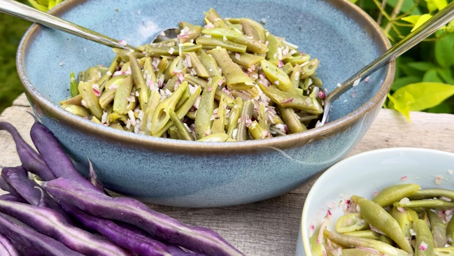 Rezeptbild für Gekochter Bohnensalat