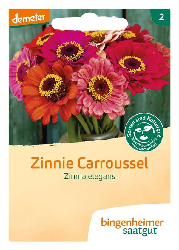 Produktfoto zu NEU: Samen: Zinnie 'Carroussel'