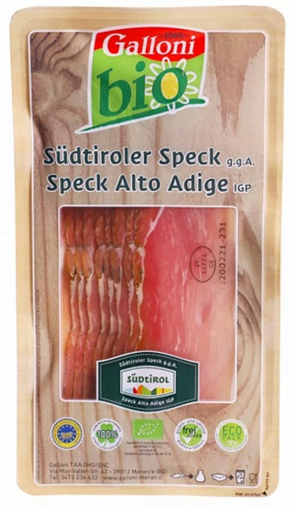 Südtiroler Speck geschnitten