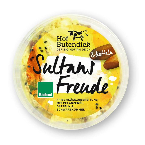 Produktfoto zu Frischkäse "Sultans Freude" mit Datteln