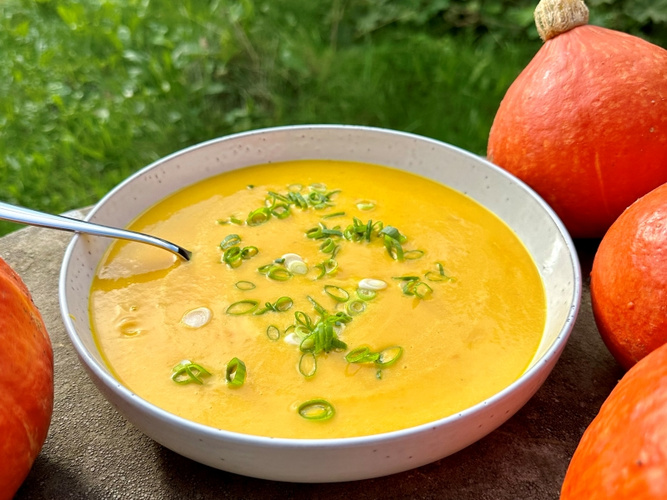 Rezeptbild für Kürbis-Kokos-Suppe