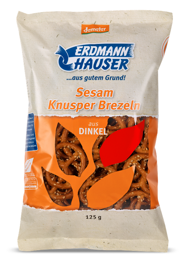 Produktfoto zu Dinkel Knusperbrezen mit Sesam