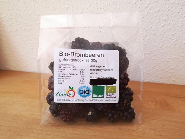 Produktfoto zu Brombeeren gefriergetrocknet
