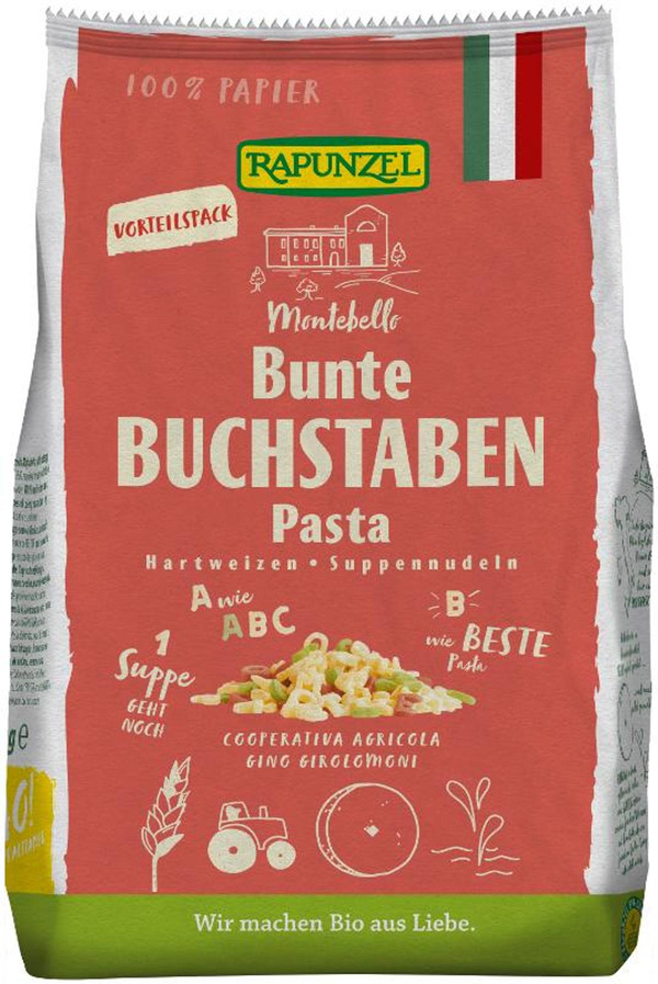 Produktfoto zu Bunte Buchstaben Pasta