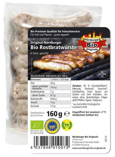 Produktfoto zu Orig Nürnberger Rostbratwürste