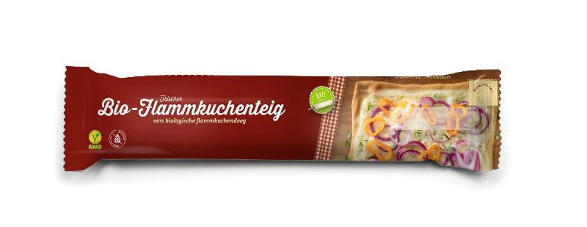 Flammkuchenteig gerollt