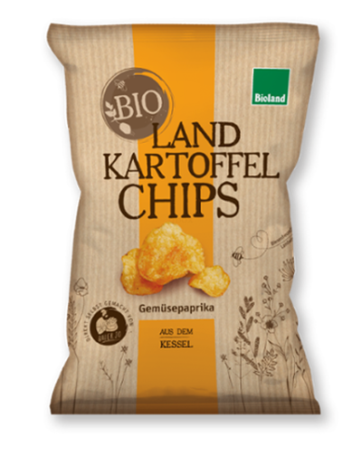 Produktfoto zu Land Kartoffelchips Paprika