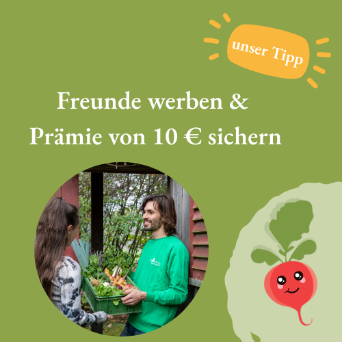 KI generiert: Freunde werben & Prämie von 10 € sichern.