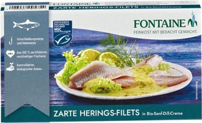 Produktfoto zu Zarte Heringsfilets Senf Dill