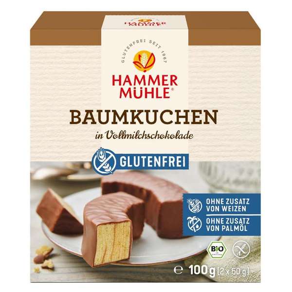 Produktfoto zu Baumkuchen in Vollmilchschokolade gf