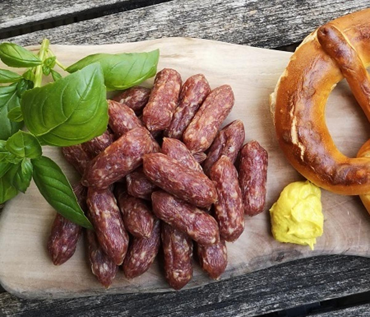 Salamihappen geräuchert