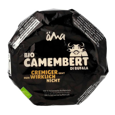 Produktfoto zu Camembert di Bufala, ca. 250 g Laibchen. Bitte ein Halbes (ca.125g = 1 St.) oder ein Ganzes Laibchen (ca. 250g = 2 St.) bestellen