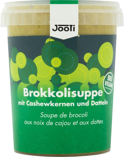 Produktfoto zu NEU: Brokkolisuppe mit Cashewkernen + Datteln