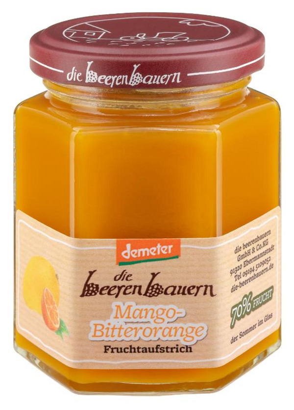 Produktfoto zu Mango Bitterorange Fruchtaufstrich