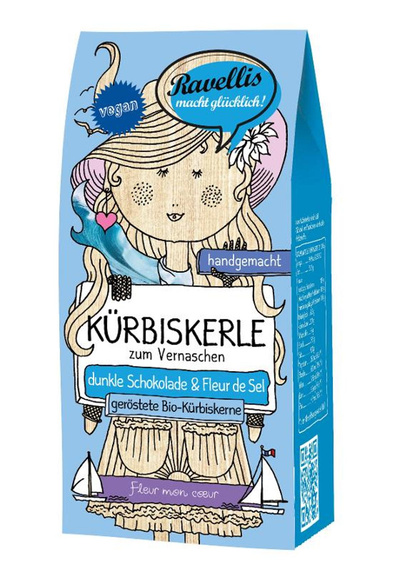 Produktfoto zu Kürbiskerle Dunkle Schokolade & Fleur de Sel