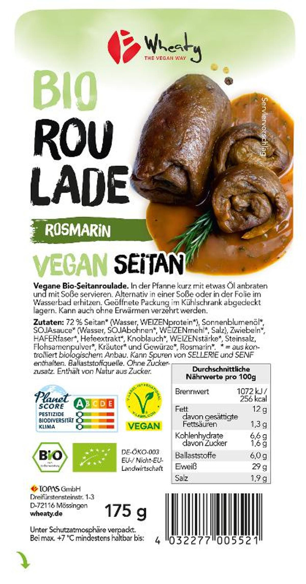Produktfoto zu NEU: Vegane Rosmarin Rouladen