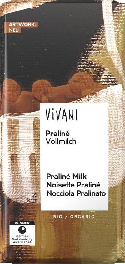 Produktfoto zu Schokolade Praliné Vollmilch - Winner 'German Sustainability Award 2024'