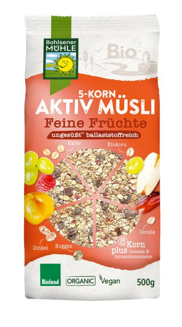 Produktfoto zu 5 Korn Aktivmüsli Feine Früch