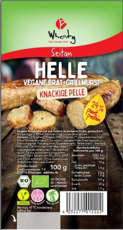 Produktfoto zu Helle Bratwurst vegan