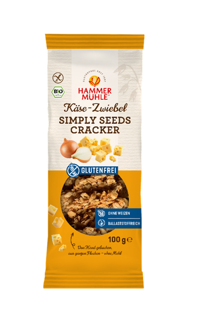 Produktfoto zu NEU: Simply Seeds Cracker Käse Zwiebel gf