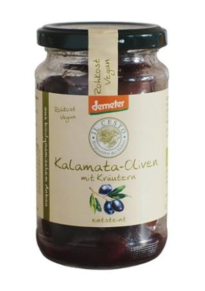 Produktfoto zu Schwarze Kalamata Oliven mit Kräutern