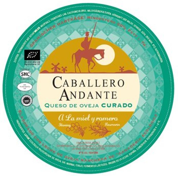 Produktfoto zu Caballero Andante - Spanischer Schafkäse mit Honig und Rosmarin