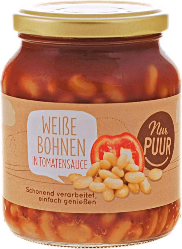 Produktfoto zu Weiße Bohnen in Tomatensauce - vor. lieferbar ab Ende Juni!
