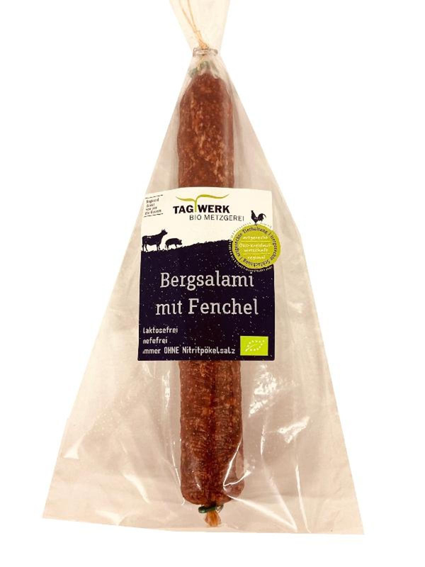 Produktfoto zu Bergsalami Fenchel Mini - schön handlich zum überallhin Mitnehmen