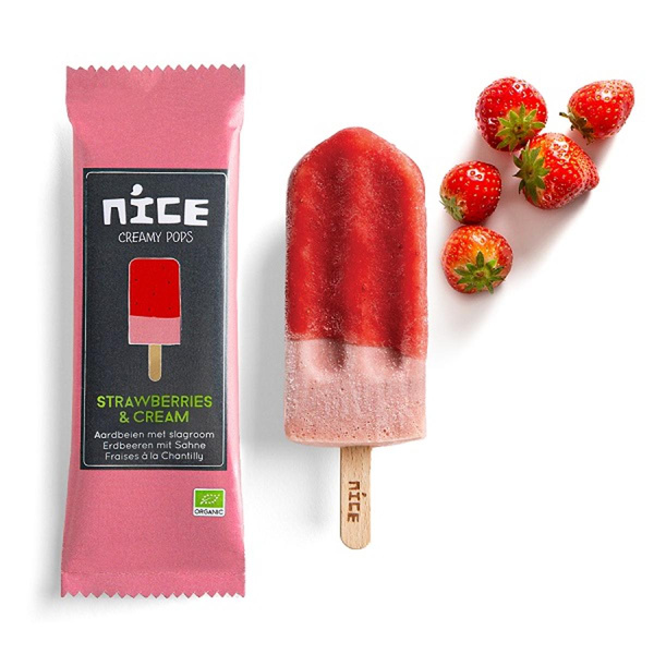 Produktfoto zu NEU: Stieleis Erdbeere mit Sahne - Einführungspreis, statt 2,99 €