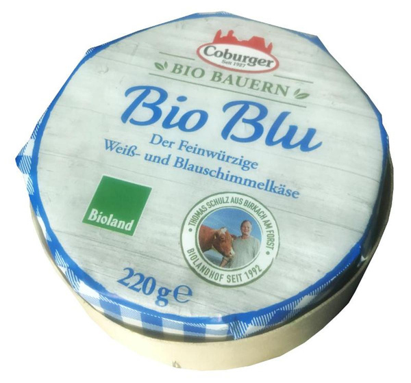 Produktfoto zu Coburger Bio Blu - Weichkäse mit Blauschimmel