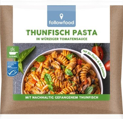 Produktfoto zu Thunfisch Pasta in würziger Tomatensauce TK