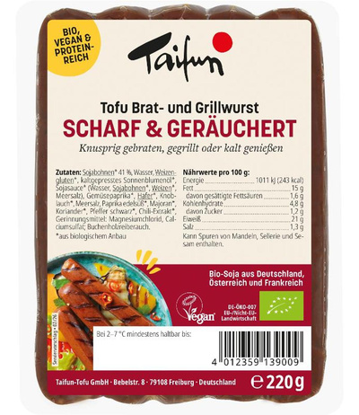 Produktfoto zu Tofu Grill - und Bratwurst geräuchert & scharf