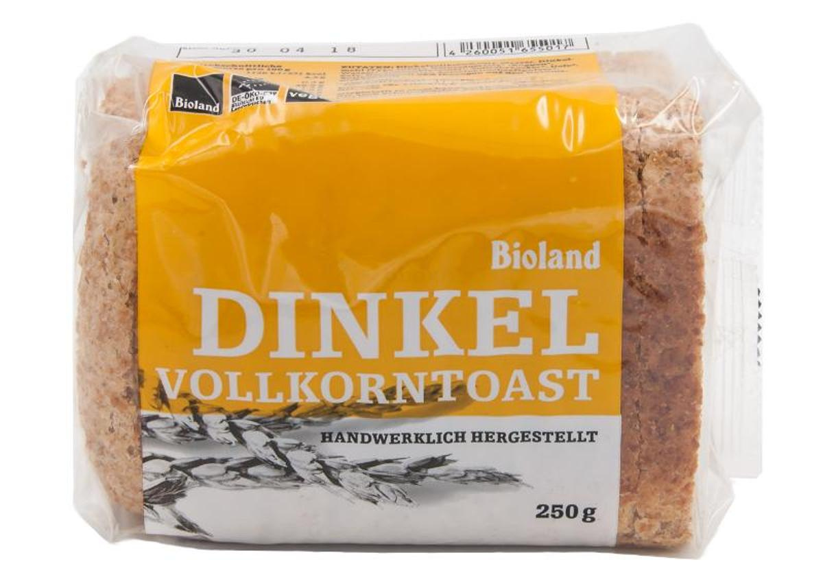 Dinkelvollkorntoast in Scheiben