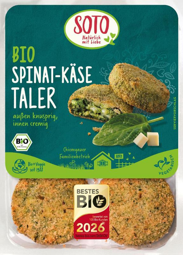 Produktfoto zu Spinat Käse Taler - "Bestes Bio 2026"