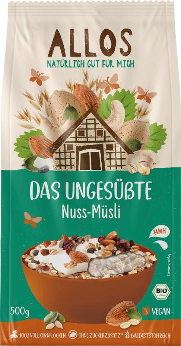 Produktfoto zu Das Ungesüßte Nuss Müsli