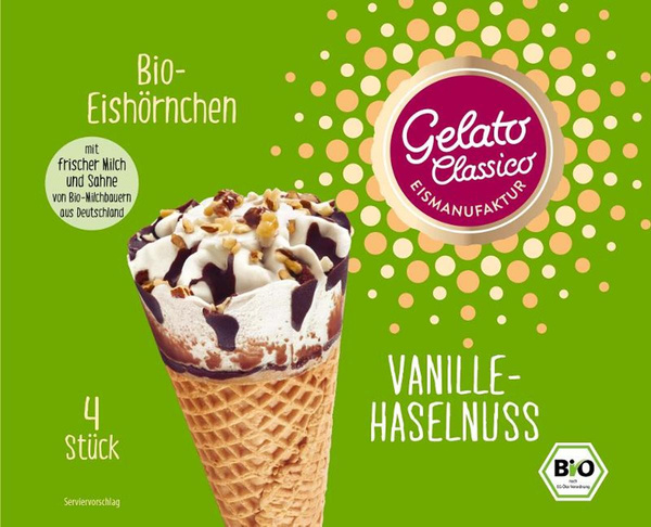 Produktfoto zu Vanille Haselnuss Eishörnchen