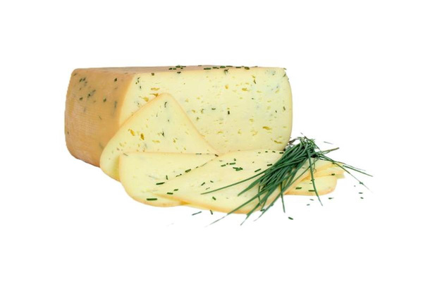 Produktfoto zu Tiroler Weinkäse mit Almschnittlauch - buttriger Heumilch Schnittkäse