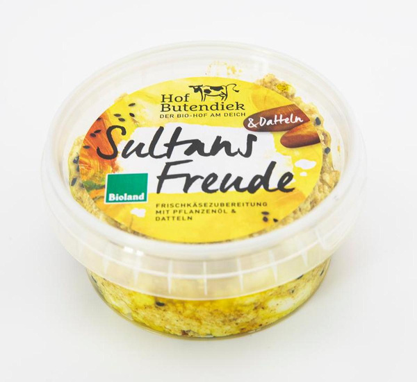 Produktfoto zu Frischkäse "Sultans Freude" mit Datteln