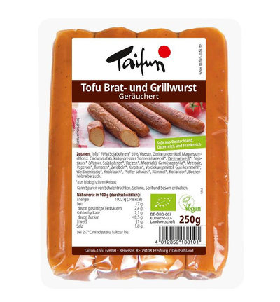 Produktfoto zu Tofu Brat-und Grillwurst geräuchert (ehem. Räucherknacker)