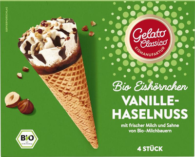Produktfoto zu Vanille Haselnuss Eishörnchen