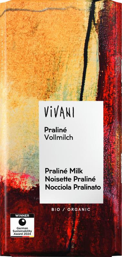 Produktfoto zu Schokolade Praliné Vollmilch - Winner 'German Sustainability Award 2024'