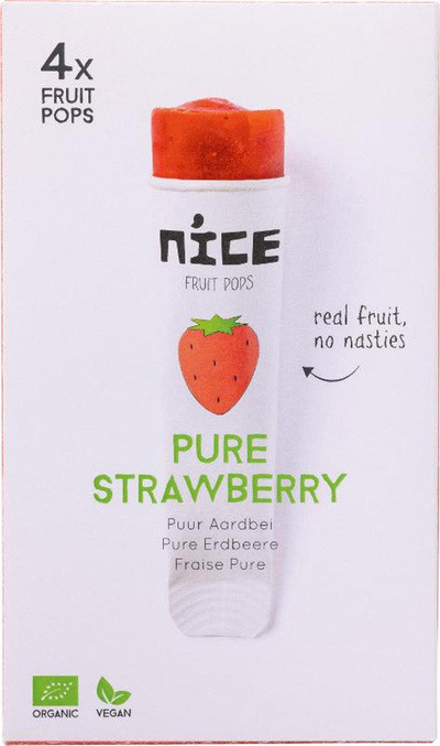 Produktfoto zu Fruit Pops Pure Erdbeere - Fruchteis in der Quetschtüte