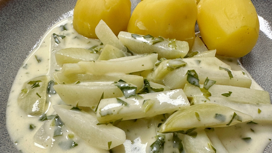 Rezeptbild für Kohlrabi in Rahmsauce