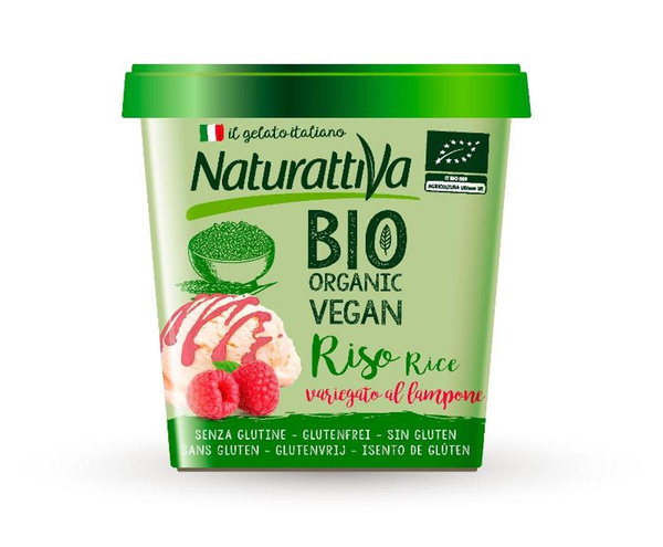 Produktfoto zu Vanille Eis Himbeer auf Reisbasis