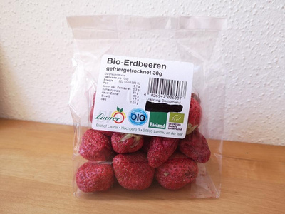 Produktfoto zu Erdbeeren gefriergetrocknet