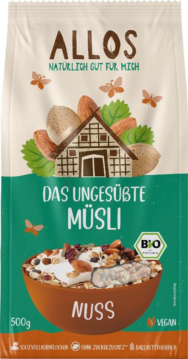 Produktfoto zu Das Ungesüßte Nuss Müsli