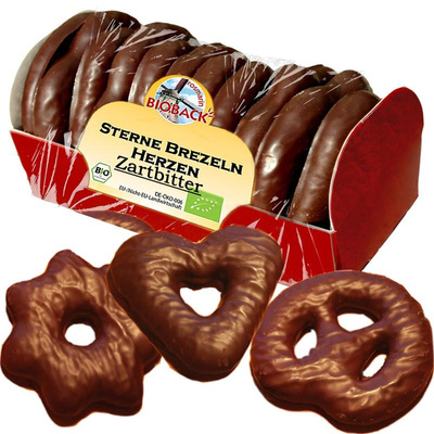 Produktfoto zu NEU: Lebkuchen Sterne Brezeln Herzen Zartbitter