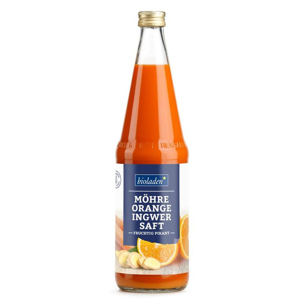Produktfoto zu Möhre Orange Ingwer Saft Flasche
